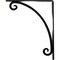 Ekena Millwork Legacy Wrought Iron Bracket, (Single center brace), Powder Coated Black 1 1/2"W x 10"D x 12"H BKTM01X10X12SLE - alternate 7